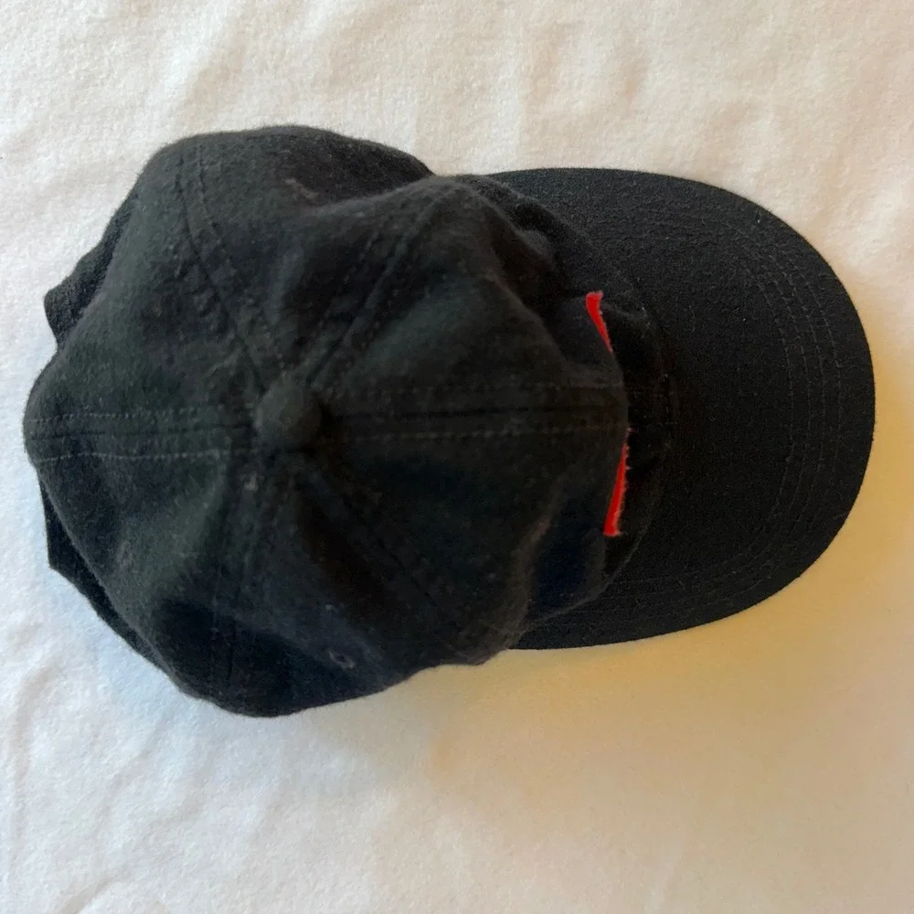 Levi's Pennant Logo Baseball Cap Mens OS Black Wool Blend Strapback Hat